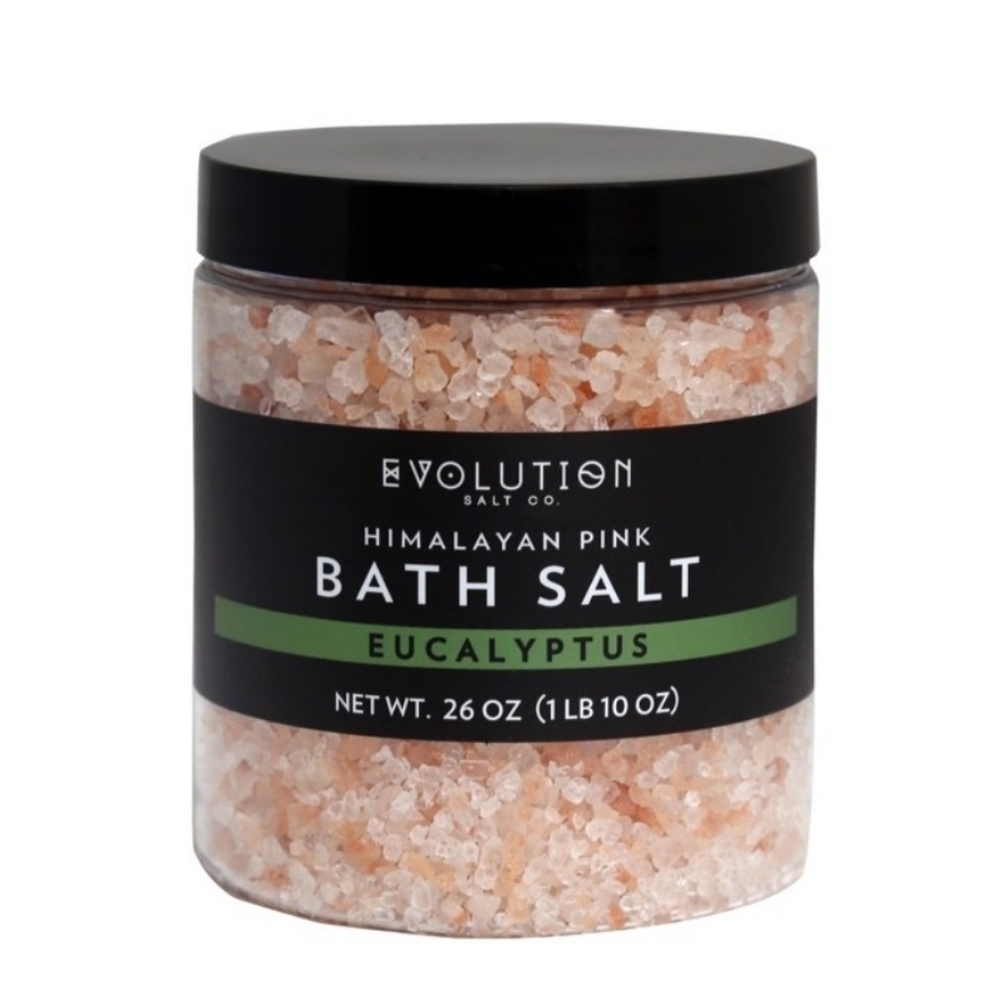 EUCALYPTUS HIMALAYAN BATH SALT - COARSE GRIND - BY EVOLUTION SALT CO LARGE 26